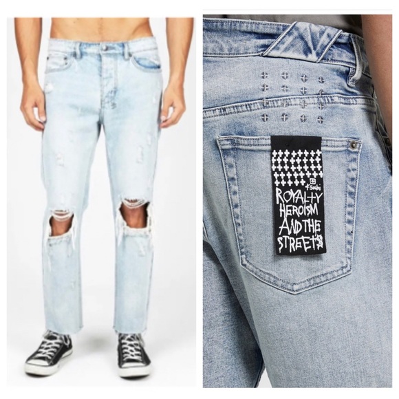 Ksubi Jeans Ksubi Jeans Mens 32 Chitch Chop Blow Out Blue